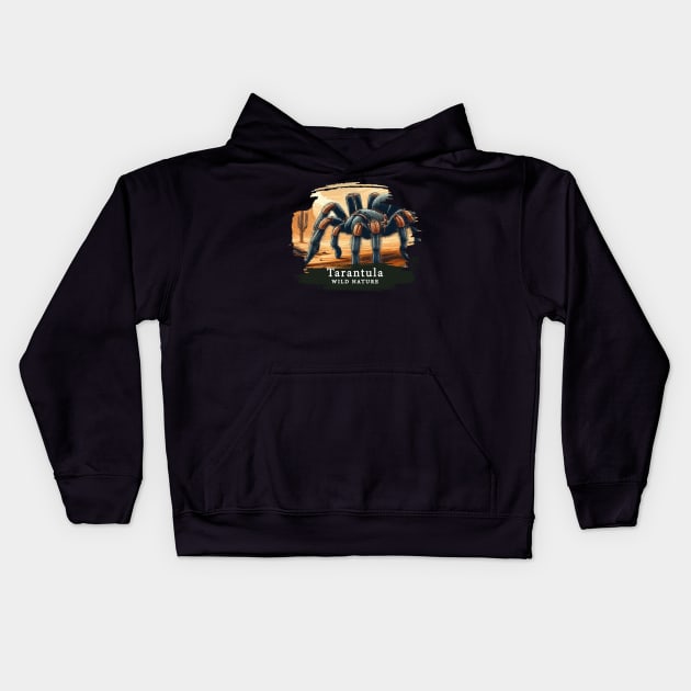 Tarantula - WILD NATURE - TARANTULA SPIDER -17 Kids Hoodie by ArtProjectShop